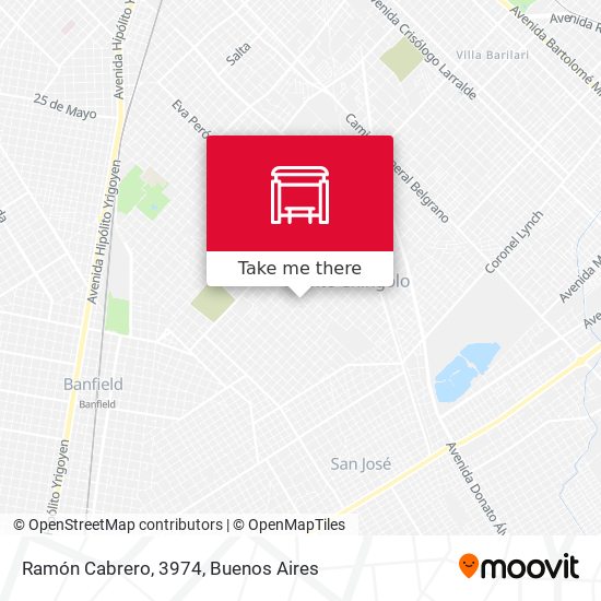 Ramón Cabrero, 3974 map