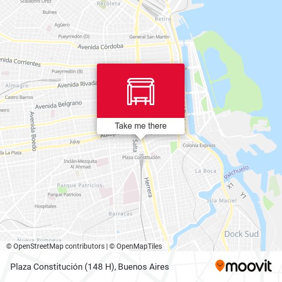 Mapa de Plaza Constitución (148 H)
