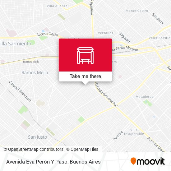 Mapa de Avenida Eva Perón Y Paso