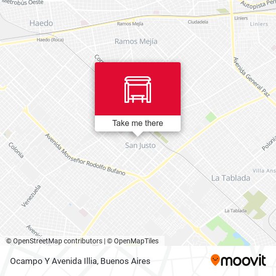 Ocampo Y Avenida Illia map
