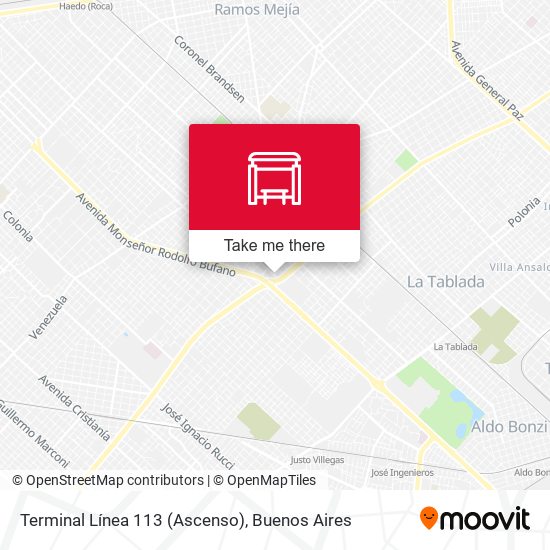 Terminal Línea 113 (Ascenso) map