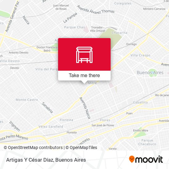 Artigas Y César Díaz map