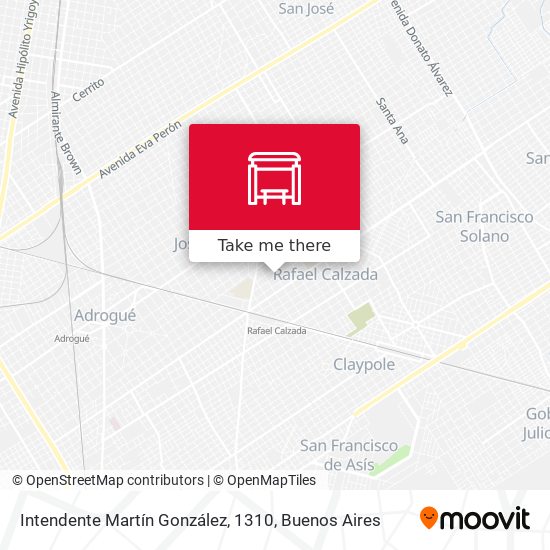 Intendente Martín González, 1310 map