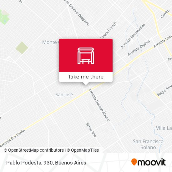 Pablo Podestá, 930 map