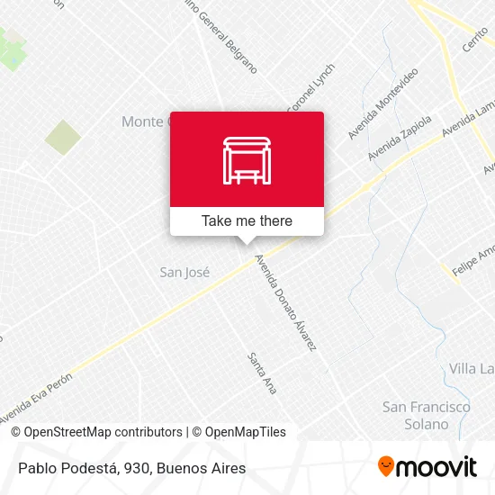 Pablo Podestá, 930 map