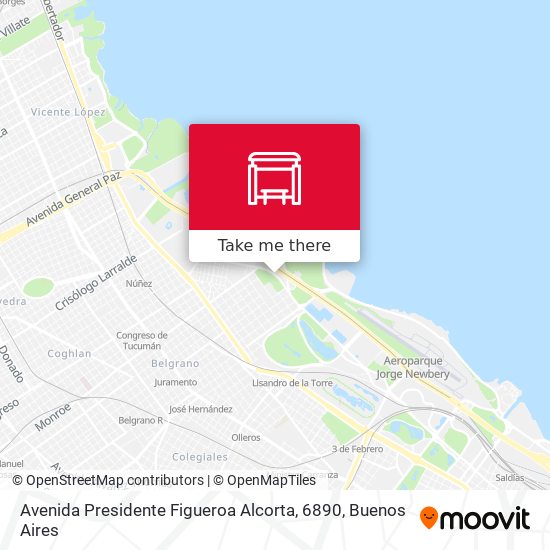 Mapa de Avenida Presidente Figueroa Alcorta, 6890