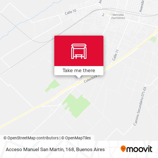 Acceso Manuel San Martín, 168 map