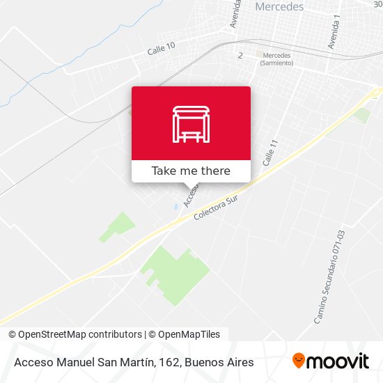 Mapa de Acceso Manuel San Martín, 162