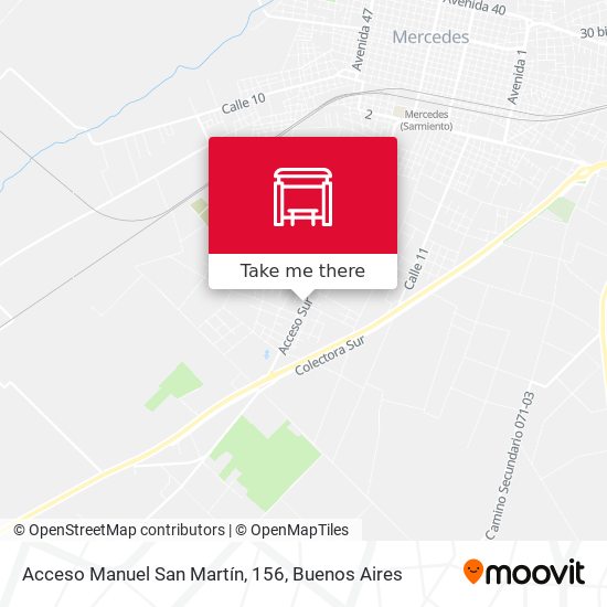 Acceso Manuel San Martín, 156 map