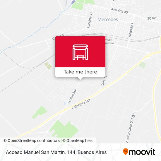 Acceso Manuel San Martín, 144 map