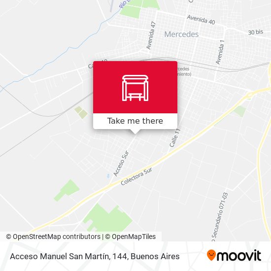 Acceso Manuel San Martín, 144 map