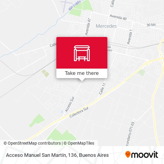 Acceso Manuel San Martín, 136 map