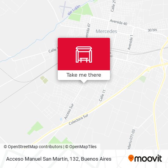 Acceso Manuel San Martín, 132 map