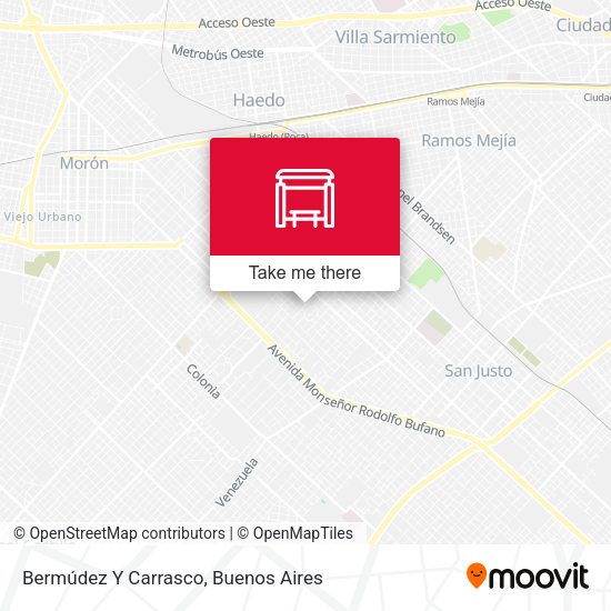 Bermúdez Y Carrasco map