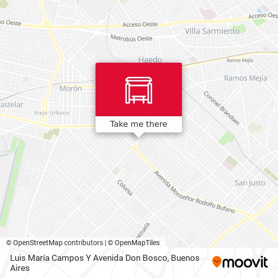 Luis María Campos Y Avenida Don Bosco map