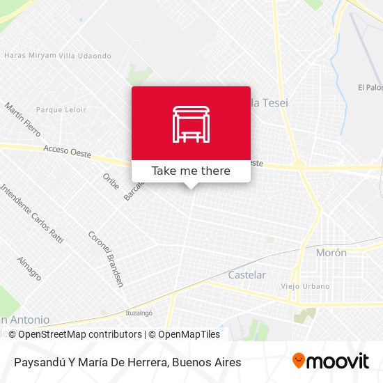 Mapa de Paysandú Y María De Herrera