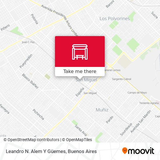 Leandro N. Alem Y Güemes map