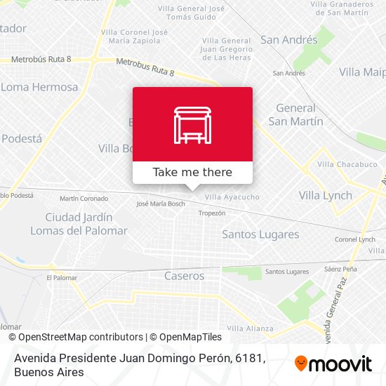 Avenida Presidente Juan Domingo Perón, 6181 map