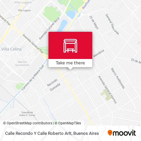 Calle Recondo Y Calle Roberto Arlt map