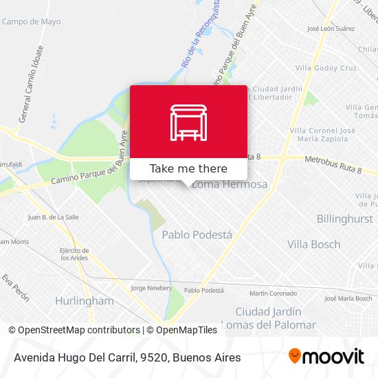 Avenida Hugo Del Carril, 9520 map