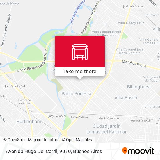 Mapa de Avenida Hugo Del Carril, 9070