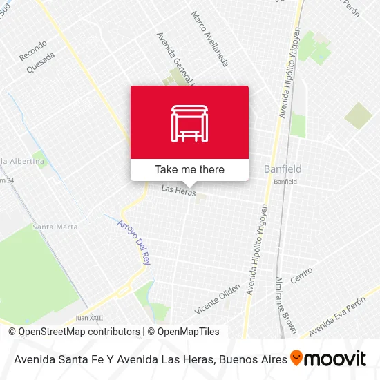 Avenida Santa Fe Y Avenida Las Heras map