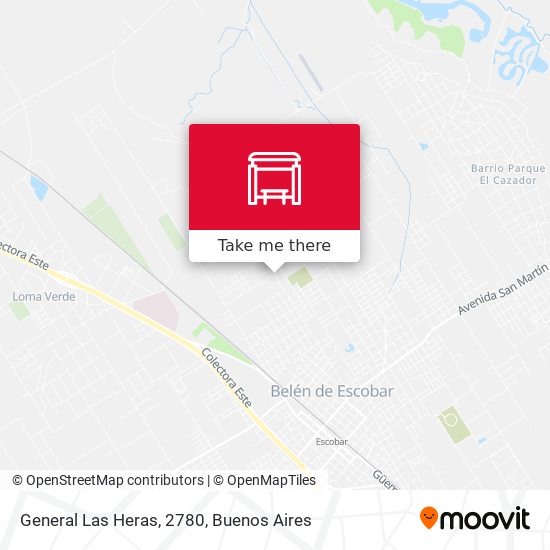 Mapa de General Las Heras, 2780