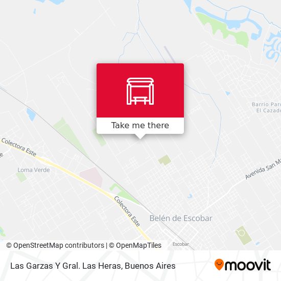 Las Garzas Y Gral. Las Heras map