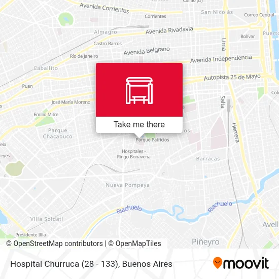 Hospital Churruca (28 - 133) map
