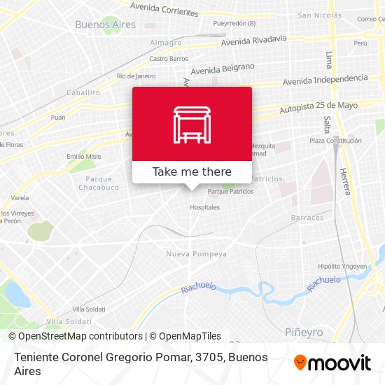 Teniente Coronel Gregorio Pomar, 3705 map