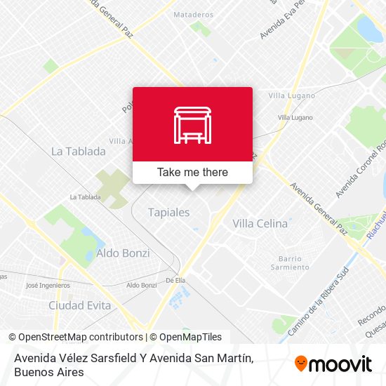 Avenida Vélez Sarsfield Y Avenida San Martín map