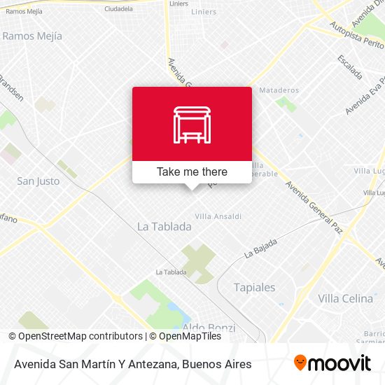 Avenida San Martín Y Antezana map