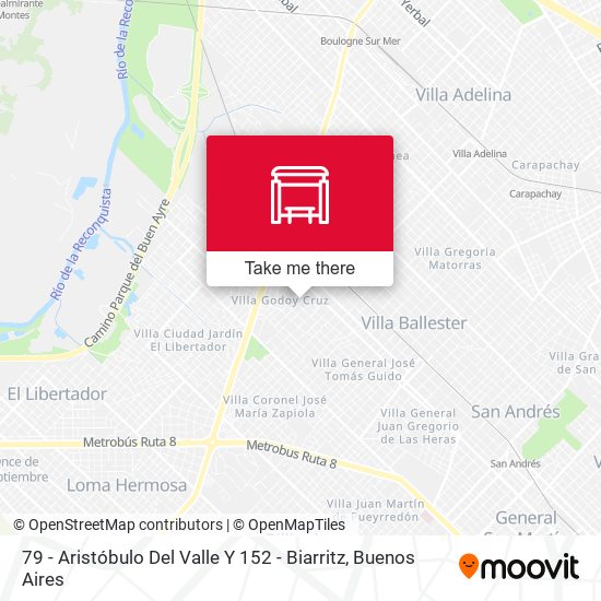 79 - Aristóbulo Del Valle Y 152 - Biarritz map