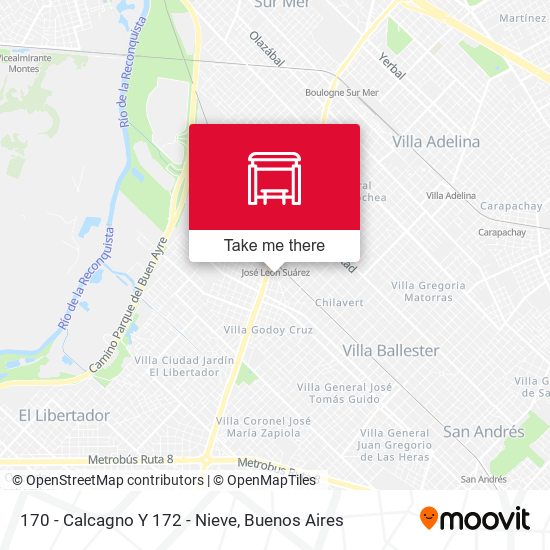 170 - Calcagno Y 172 - Nieve map