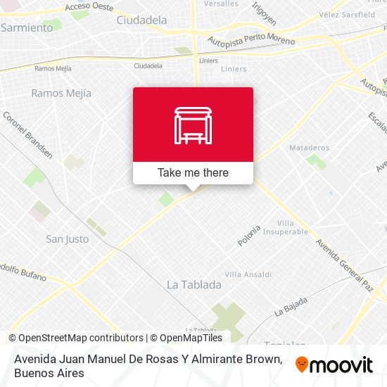 Avenida Juan Manuel De Rosas Y Almirante Brown map