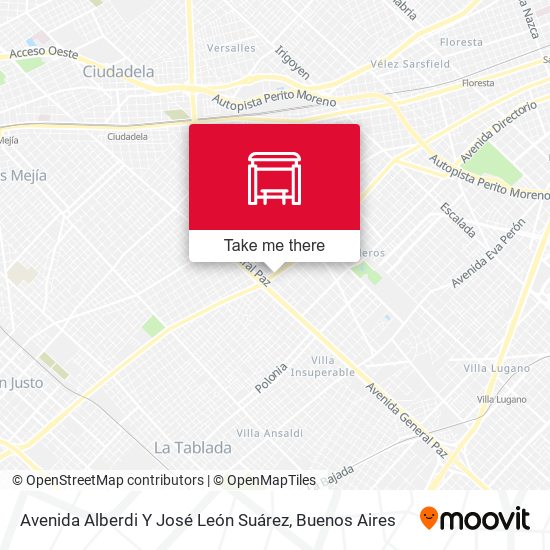 Avenida Alberdi Y José León Suárez map