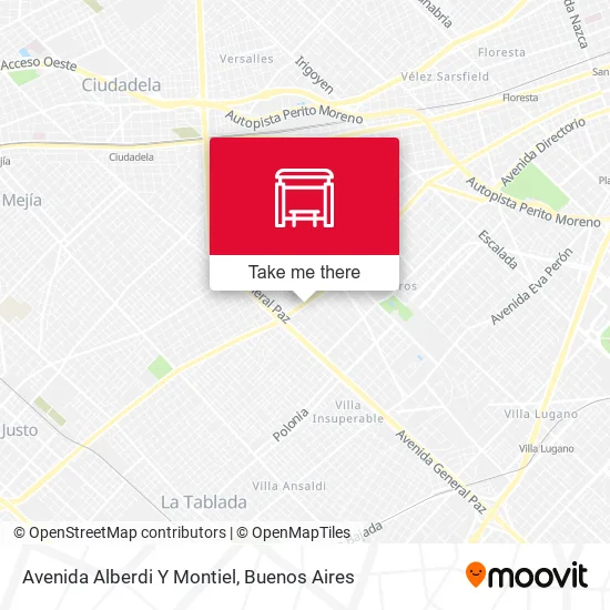 Avenida Alberdi Y Montiel map