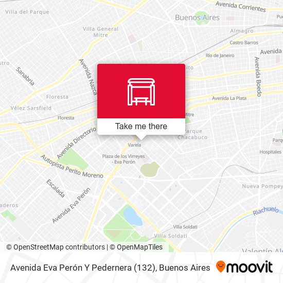 Mapa de Avenida Eva Perón Y Pedernera (132)