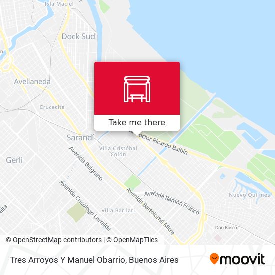 Tres Arroyos Y Manuel Obarrio map