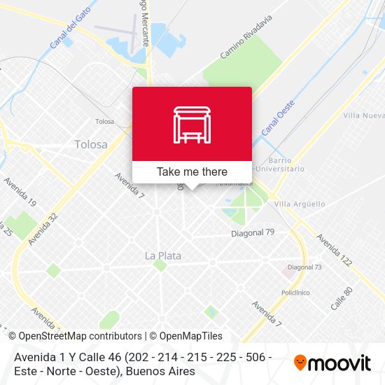 Mapa de Avenida 1 Y Calle 46 (202 - 214 - 215 - 225 - 506 - Este - Norte - Oeste)