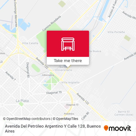 Avenida Del Petróleo Argentino Y Calle 128 map