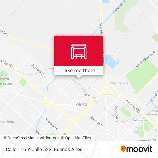Calle 116 Y Calle 522 map