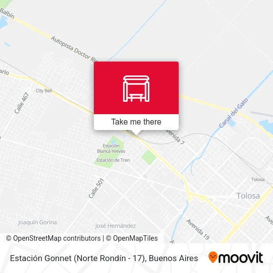 Estación Gonnet (Norte Rondín - 17) map