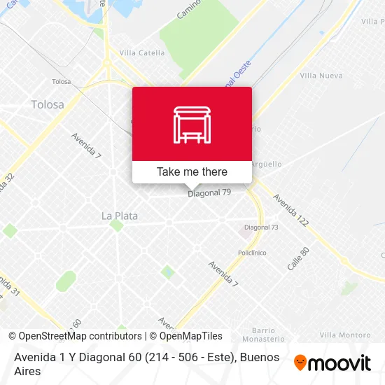 Mapa de Avenida 1 Y Diagonal 60 (214 - 506 - Este)