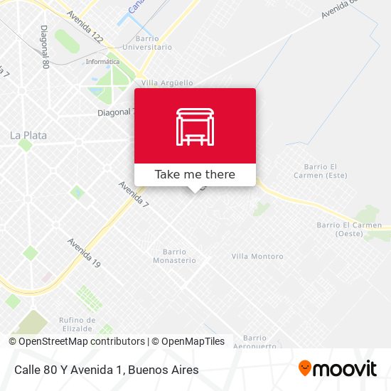 Calle 80 Y Avenida 1 map