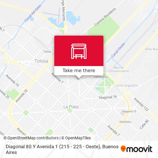 Mapa de Diagonal 80 Y Avenida 1 (215 - 225 - Oeste)