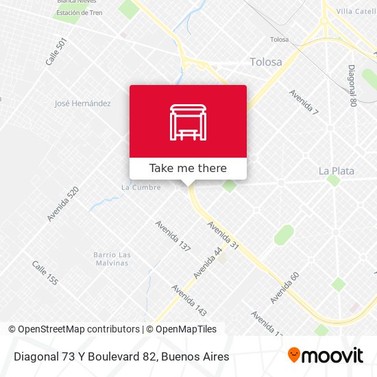 Diagonal 73 Y Boulevard 82 map