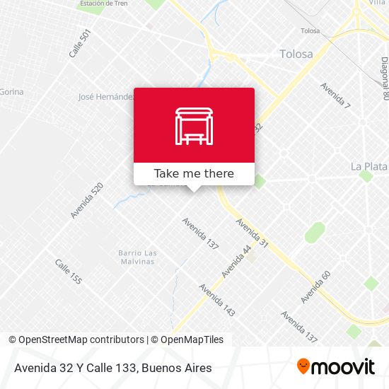 Mapa de Avenida 32 Y Calle 133