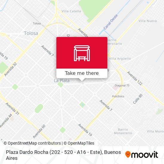 Plaza Dardo Rocha (202 - 520 - A16 - Este) map