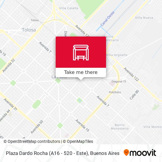 Mapa de Plaza Dardo Rocha (A16 - 520 - Este)